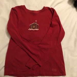 Life is Good Red Winter Chill long sleeve shirt